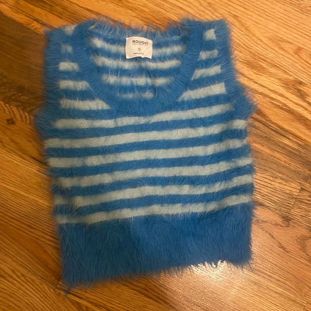 Fuzzy Blue Vest